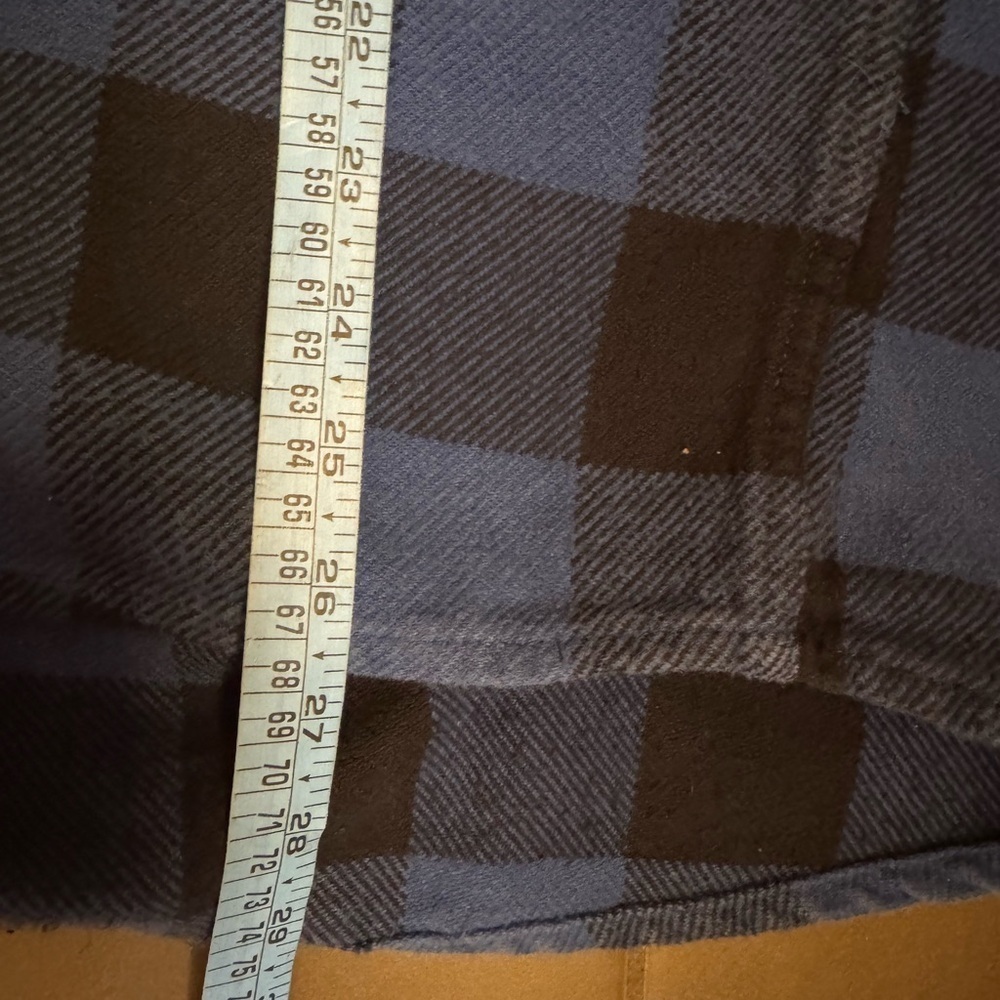 FIELD & STREAM Buffalo Plaid Heavy Weight Flannel Shirt Men's Med Jacket Blue - Picture 11 of 15